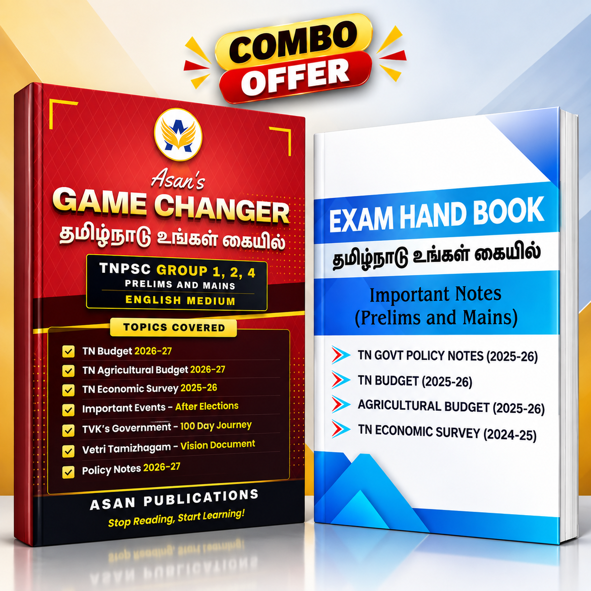 Combo - Asan's Game Changer Book + Asan's Hand Book (English Medium)