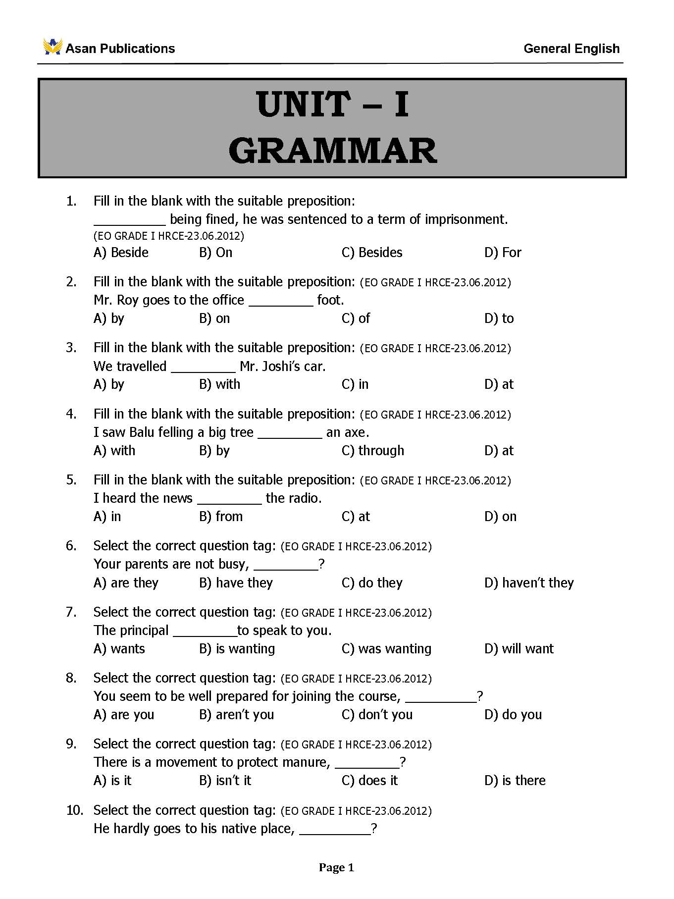 General English Question Bank for TNPSC Group 2 (PRE-ORDER SHIPS FROM 17TH JUNE)