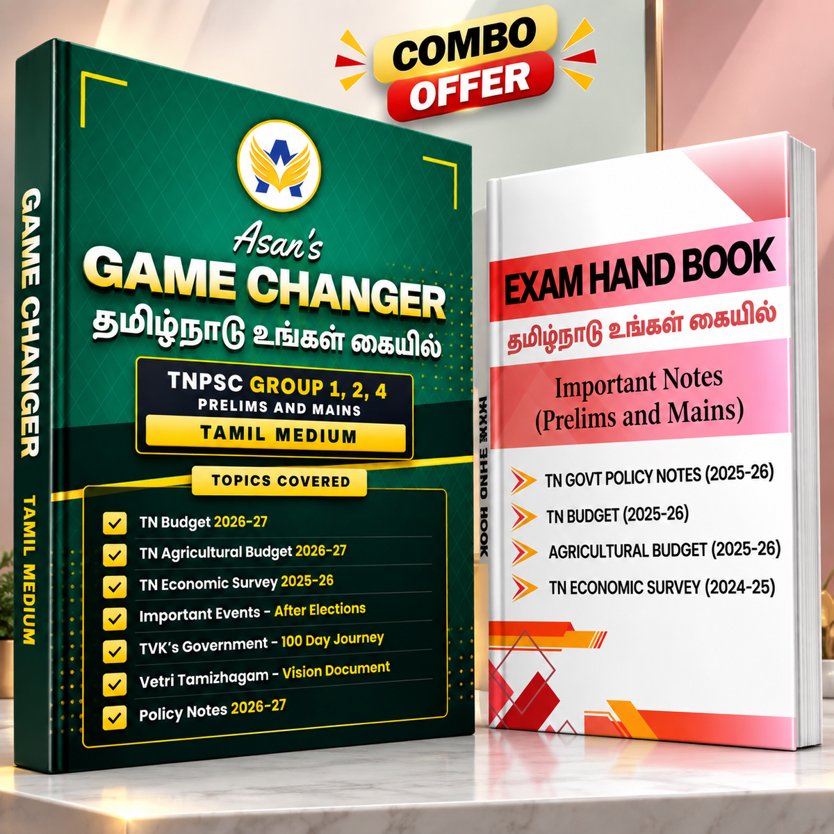 Combo - Asan's Game Changer Book + Asan's Hand Book (Tamil Medium)