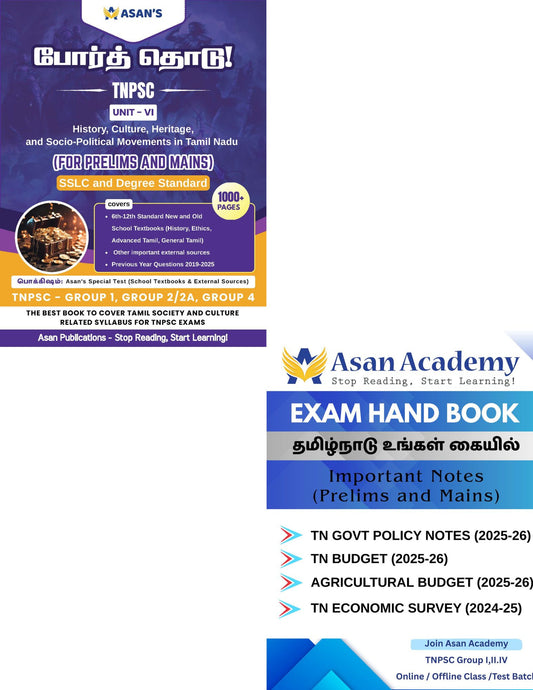 Combo - Unit - 6 Book English Medium + Exam Handbook -English Medium