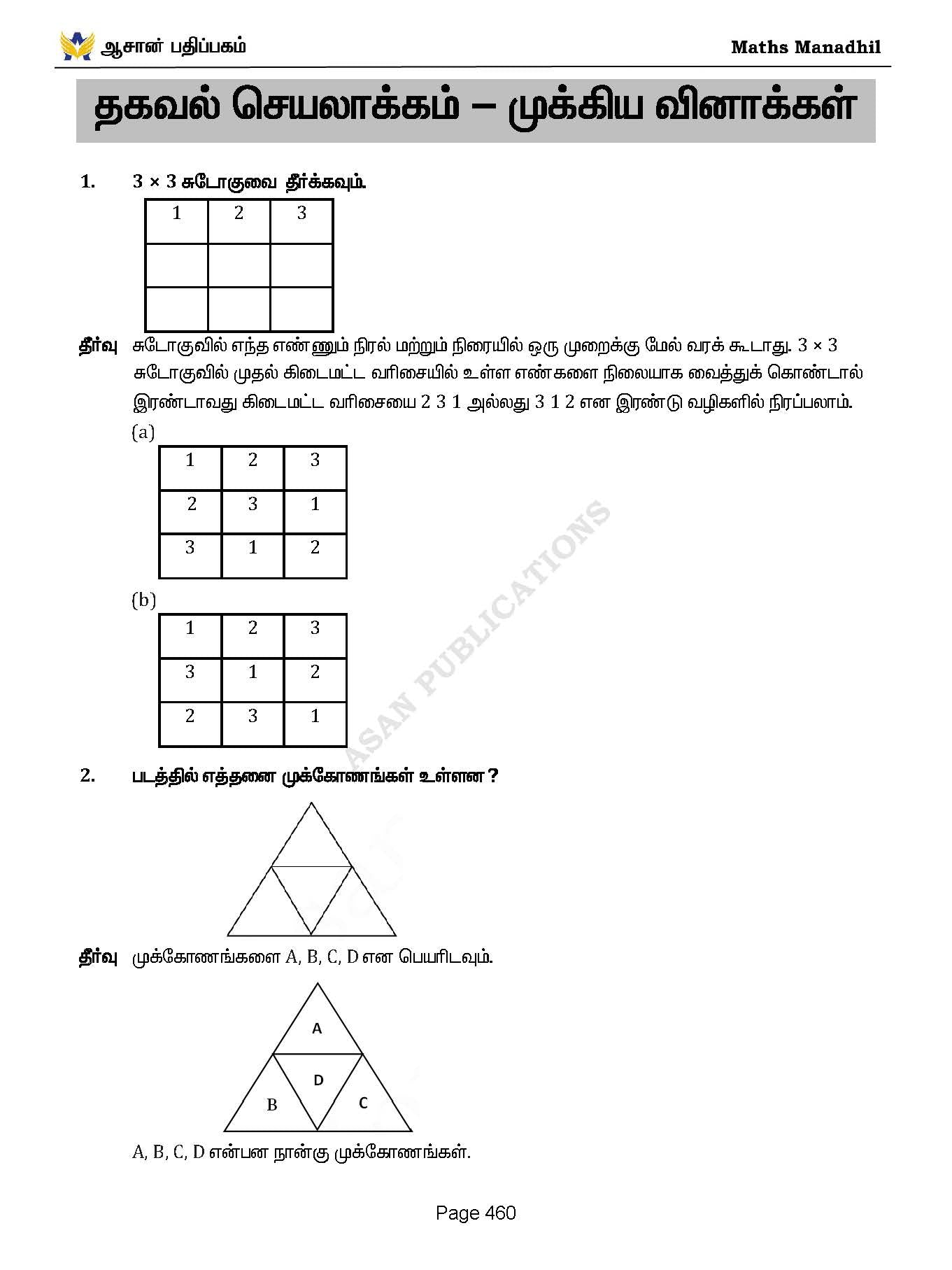 Asan's "MATHS MANADHIL" - TAMIL MEDIUM (BASED ON NEW SYLLABUS)